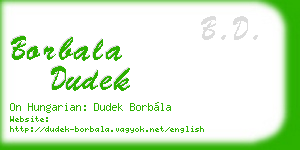 borbala dudek business card